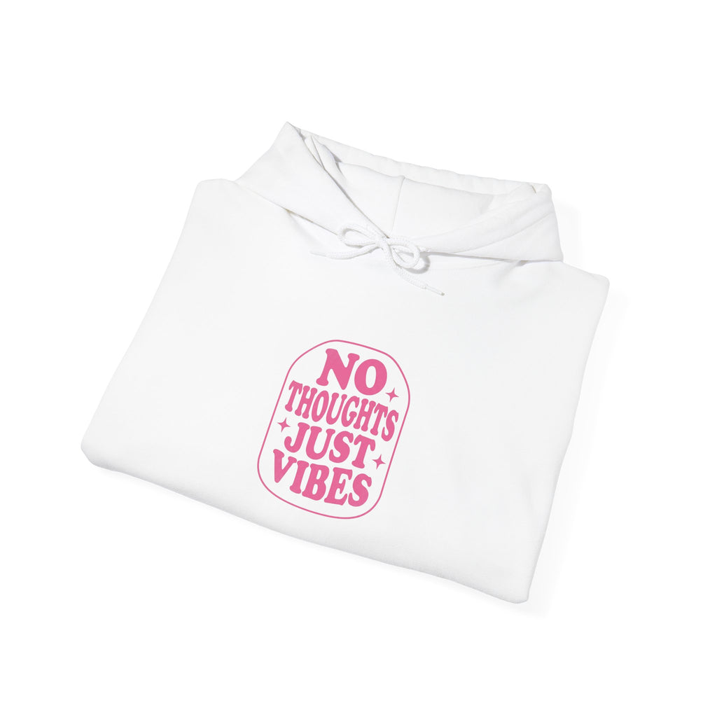 No Thoughts Just Vibes Hoodie | Y2K Slogan Retro Typography