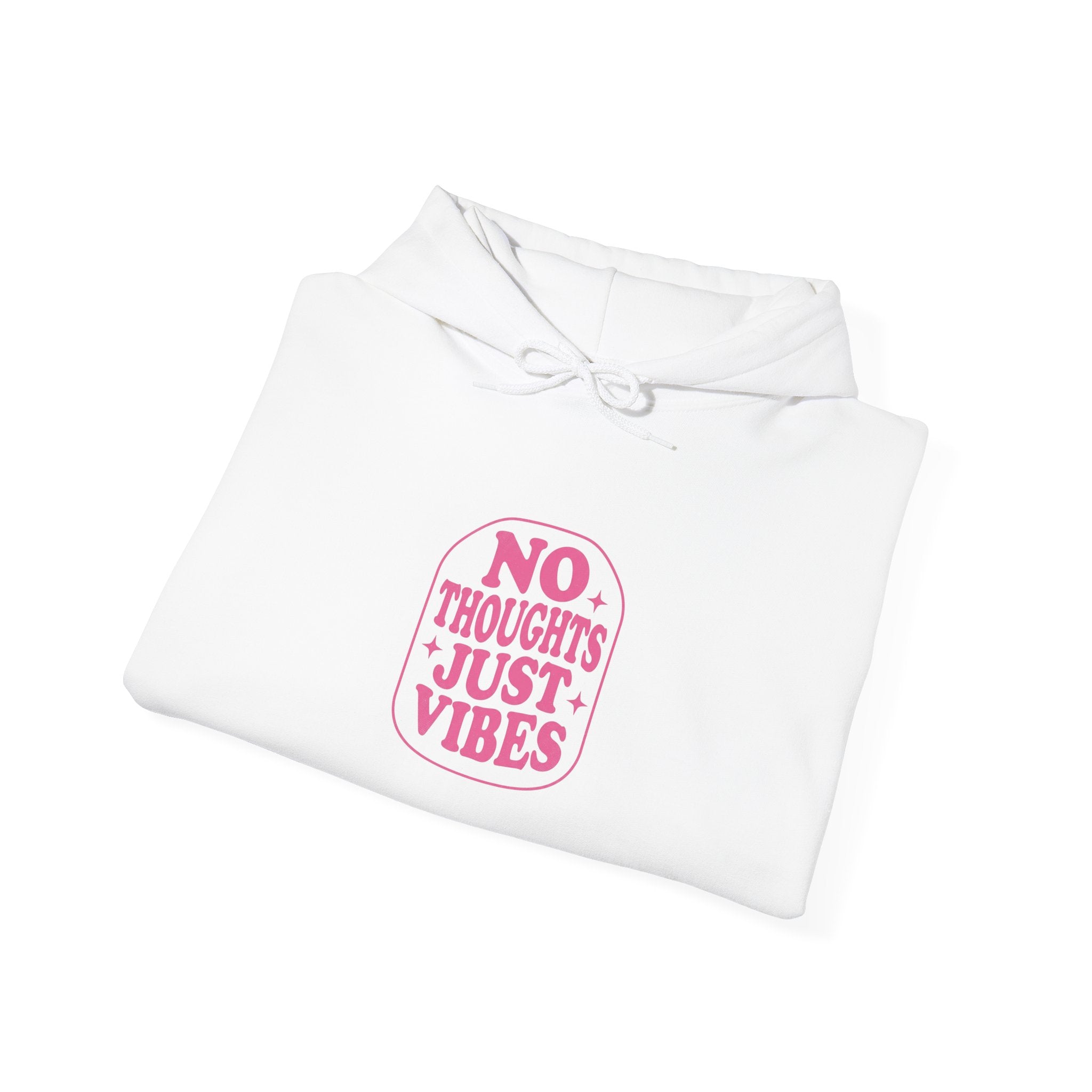 No Thoughts Just Vibes Hoodie | Y2K Slogan Retro Typography