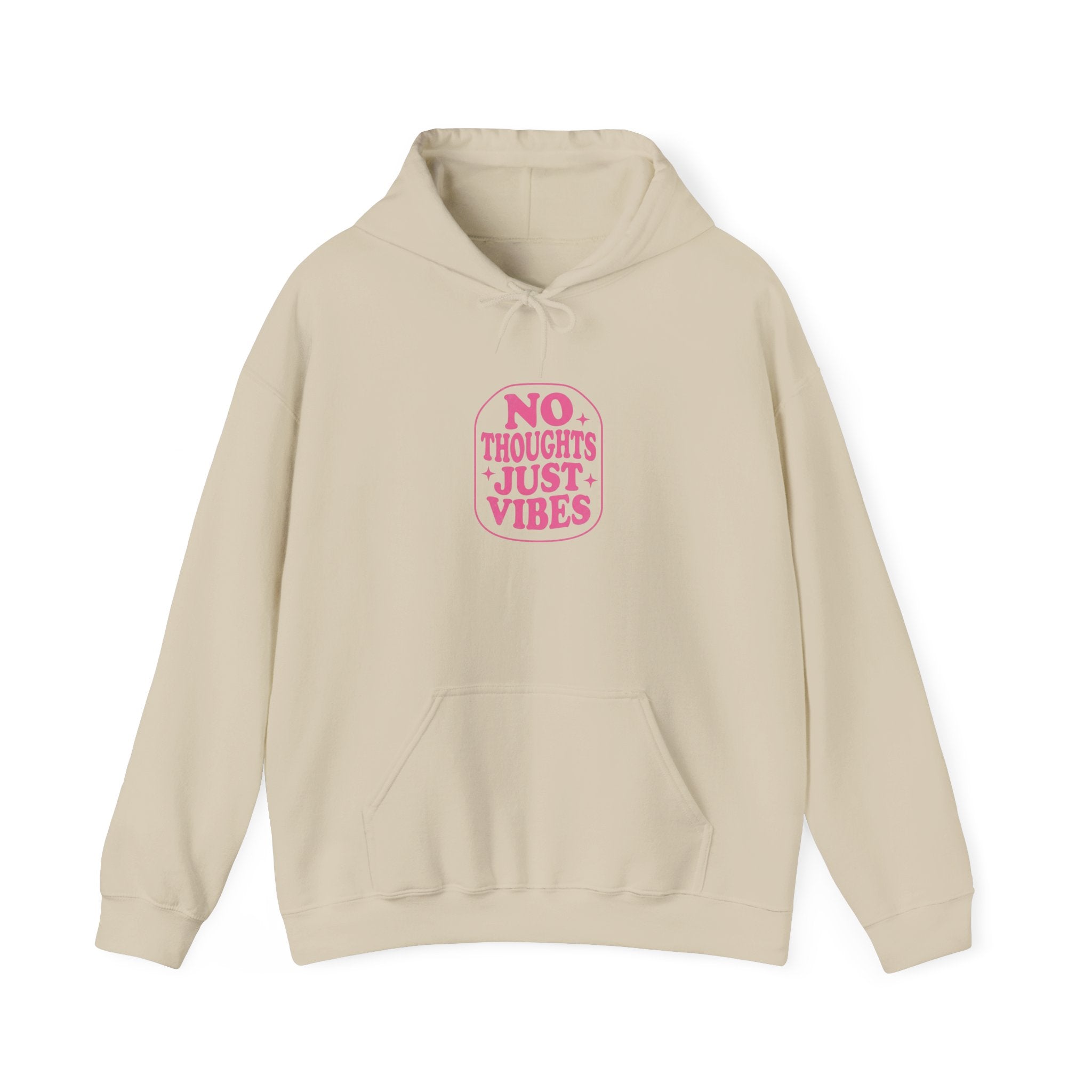 No Thoughts Just Vibes Hoodie | Y2K Slogan Retro Typography
