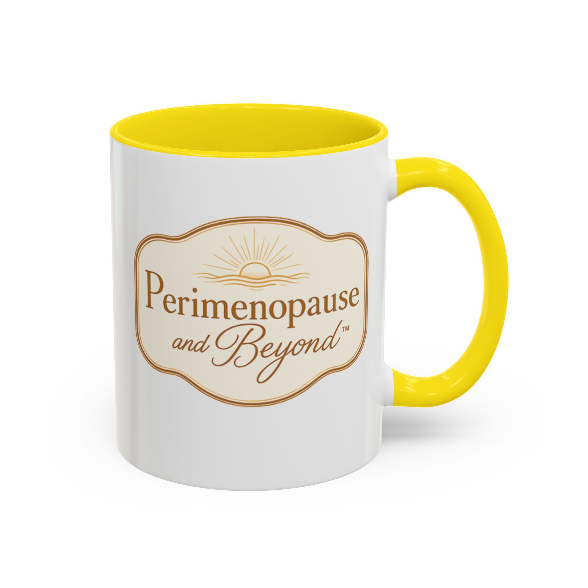 Perimenopause and Beyond™ Accent Coffee Mug — Empowering Women’s Morning Cup