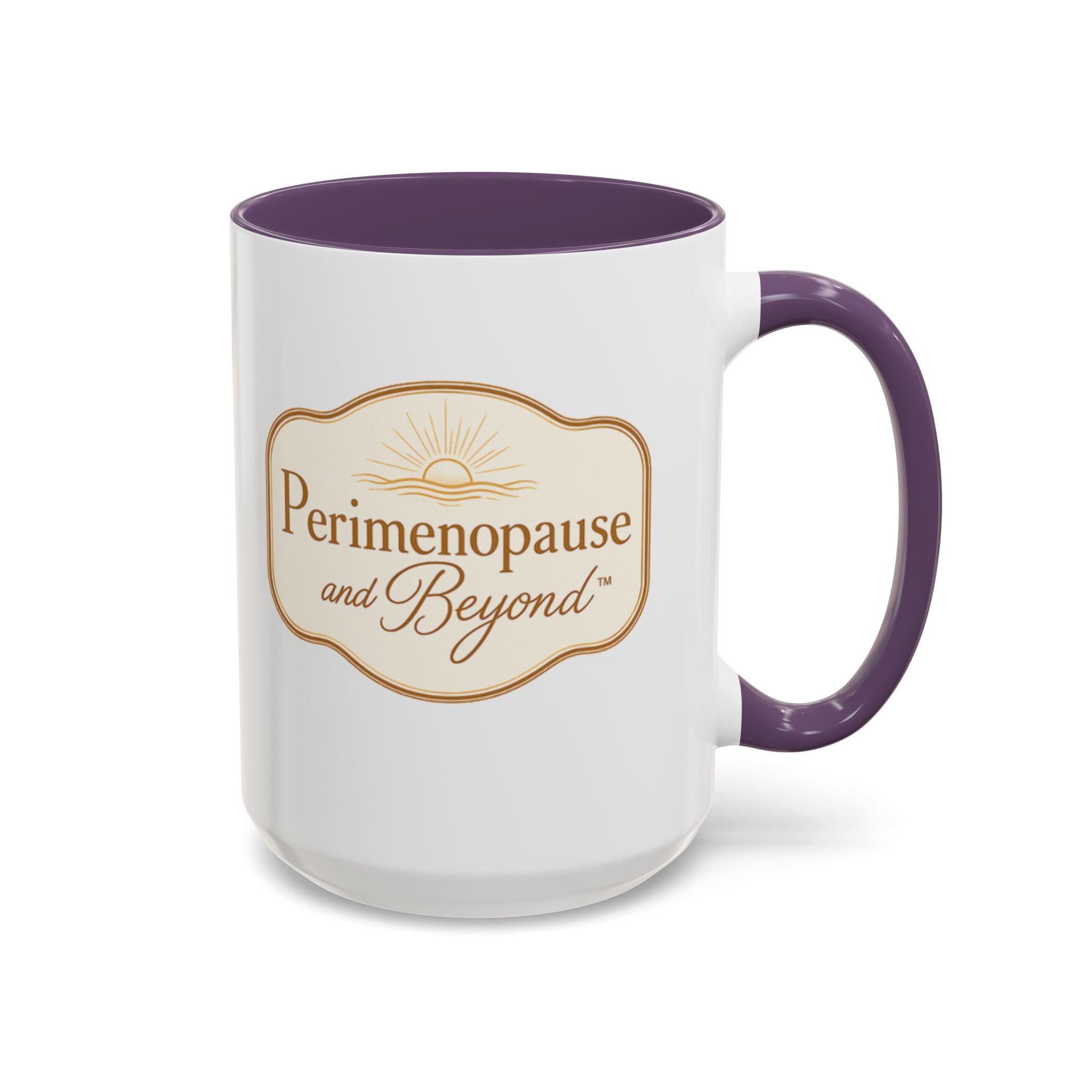 Perimenopause and Beyond™ Accent Coffee Mug — Empowering Women’s Morning Cup