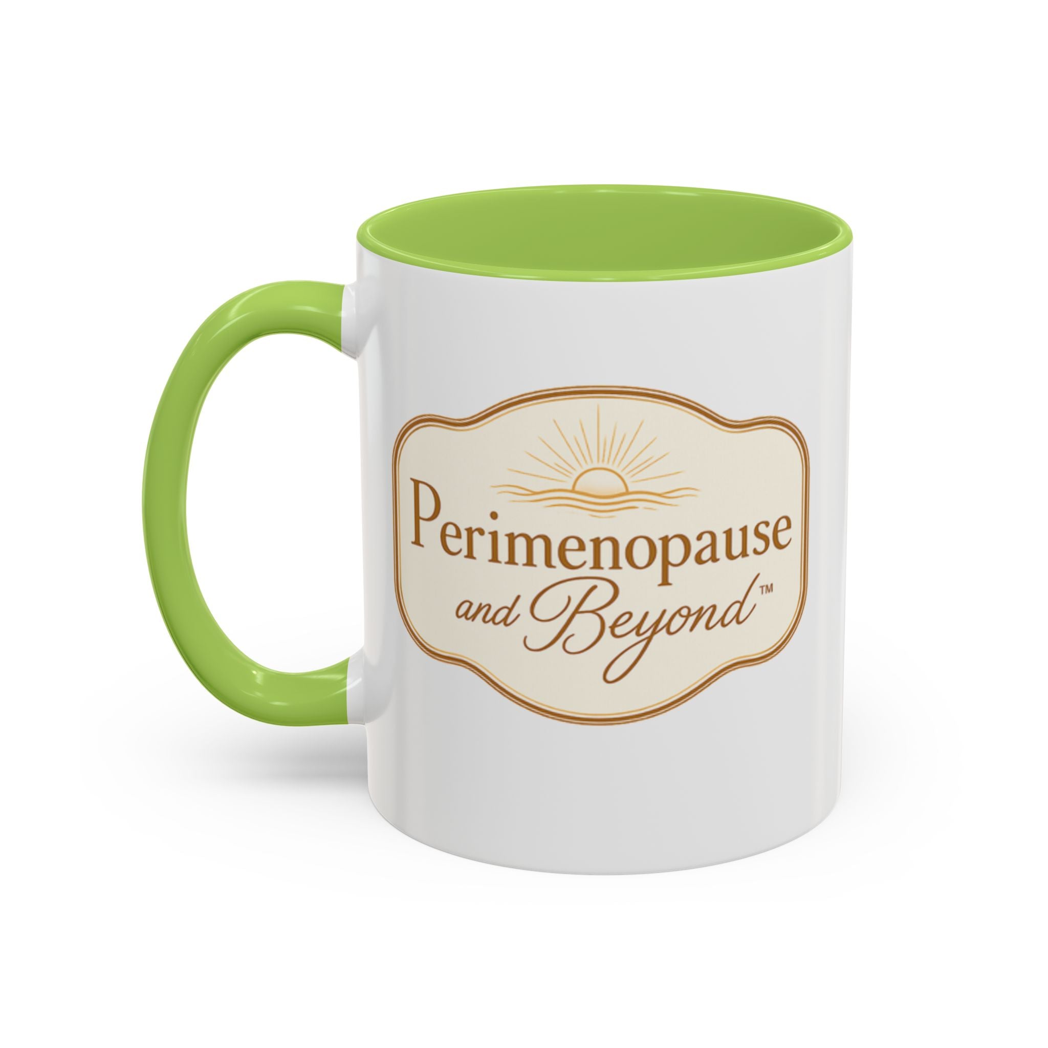 Perimenopause and Beyond™ Accent Coffee Mug — Empowering Women’s Morning Cup