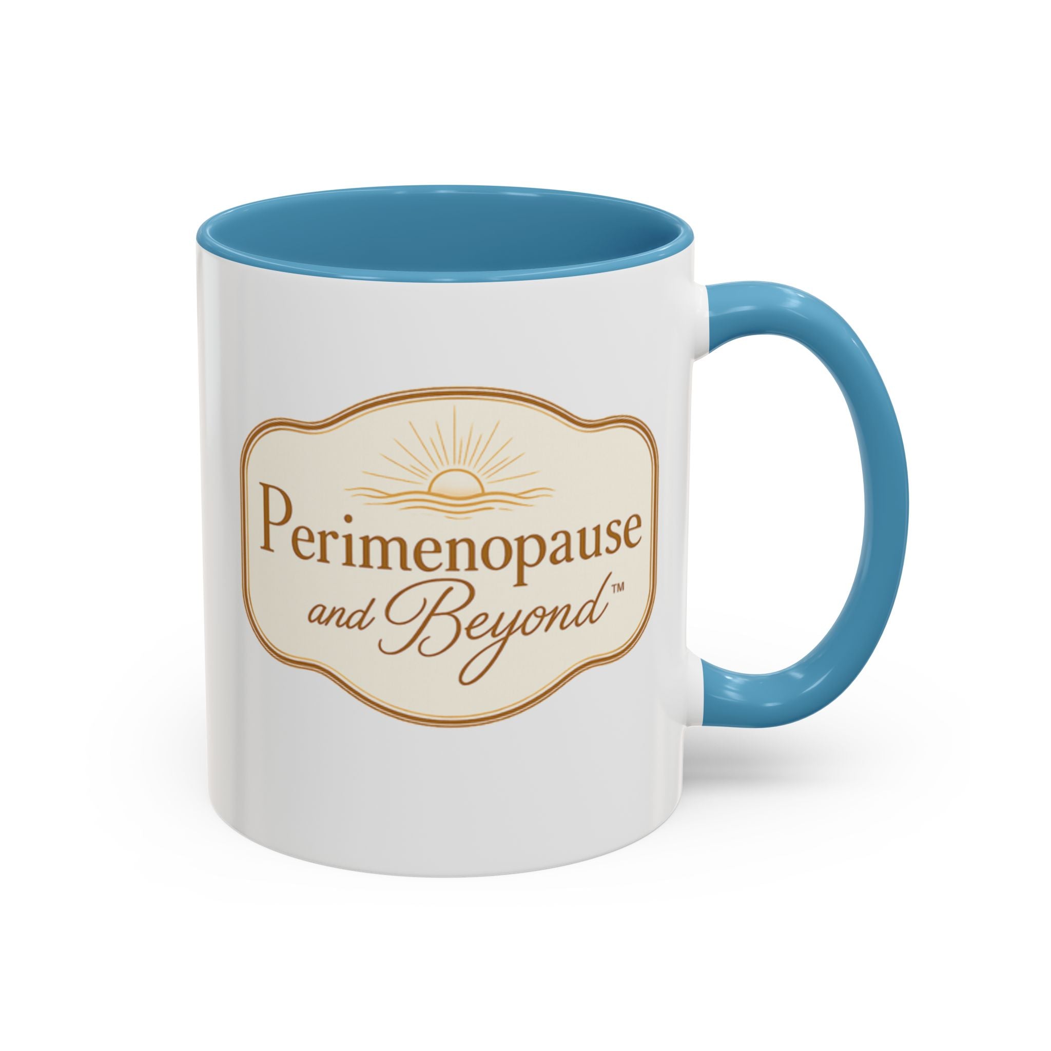 Perimenopause and Beyond™ Accent Coffee Mug — Empowering Women’s Morning Cup
