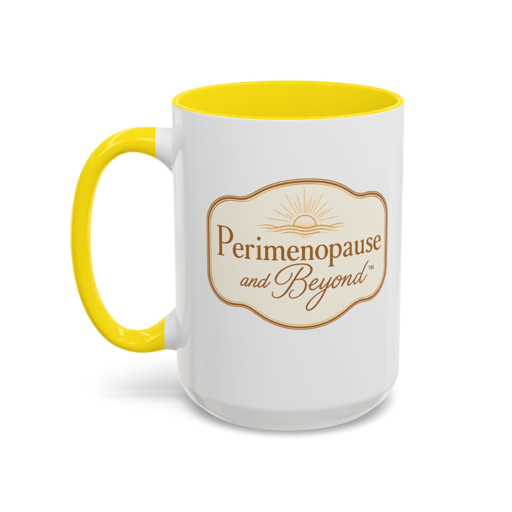 Perimenopause and Beyond™ Accent Coffee Mug — Empowering Women’s Morning Cup