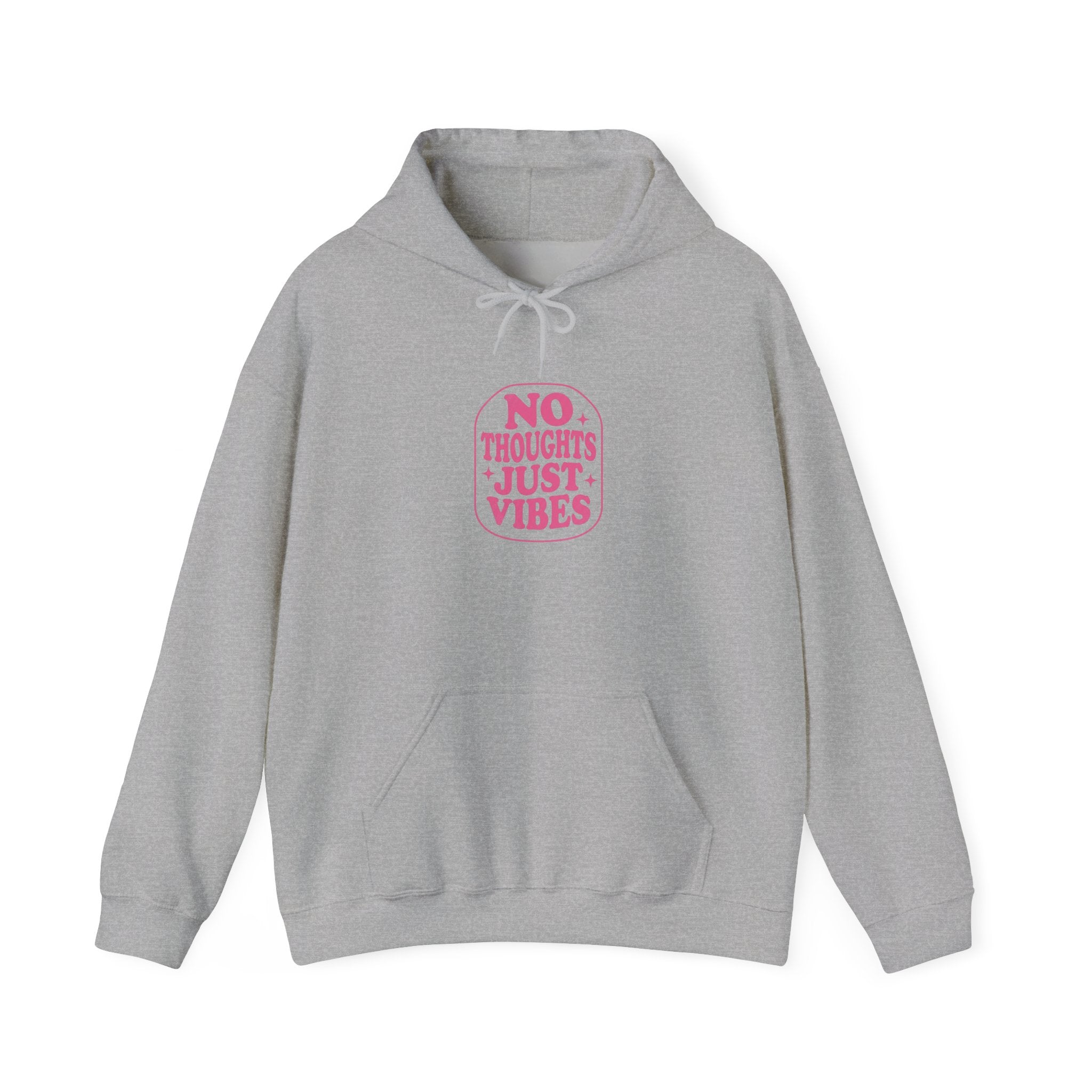 No Thoughts Just Vibes Hoodie | Y2K Slogan Retro Typography