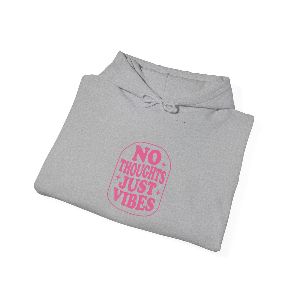 No Thoughts Just Vibes Hoodie | Y2K Slogan Retro Typography