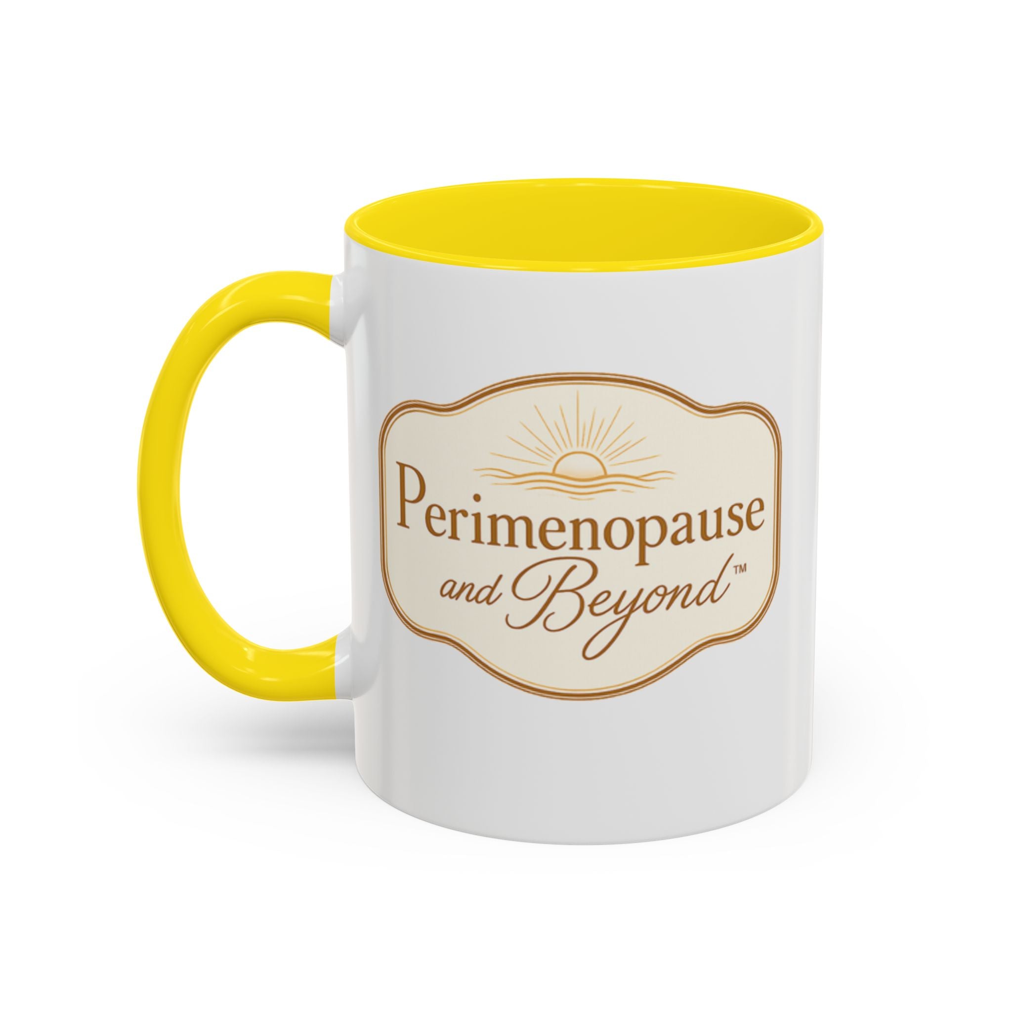 Perimenopause and Beyond™ Accent Coffee Mug — Empowering Women’s Morning Cup