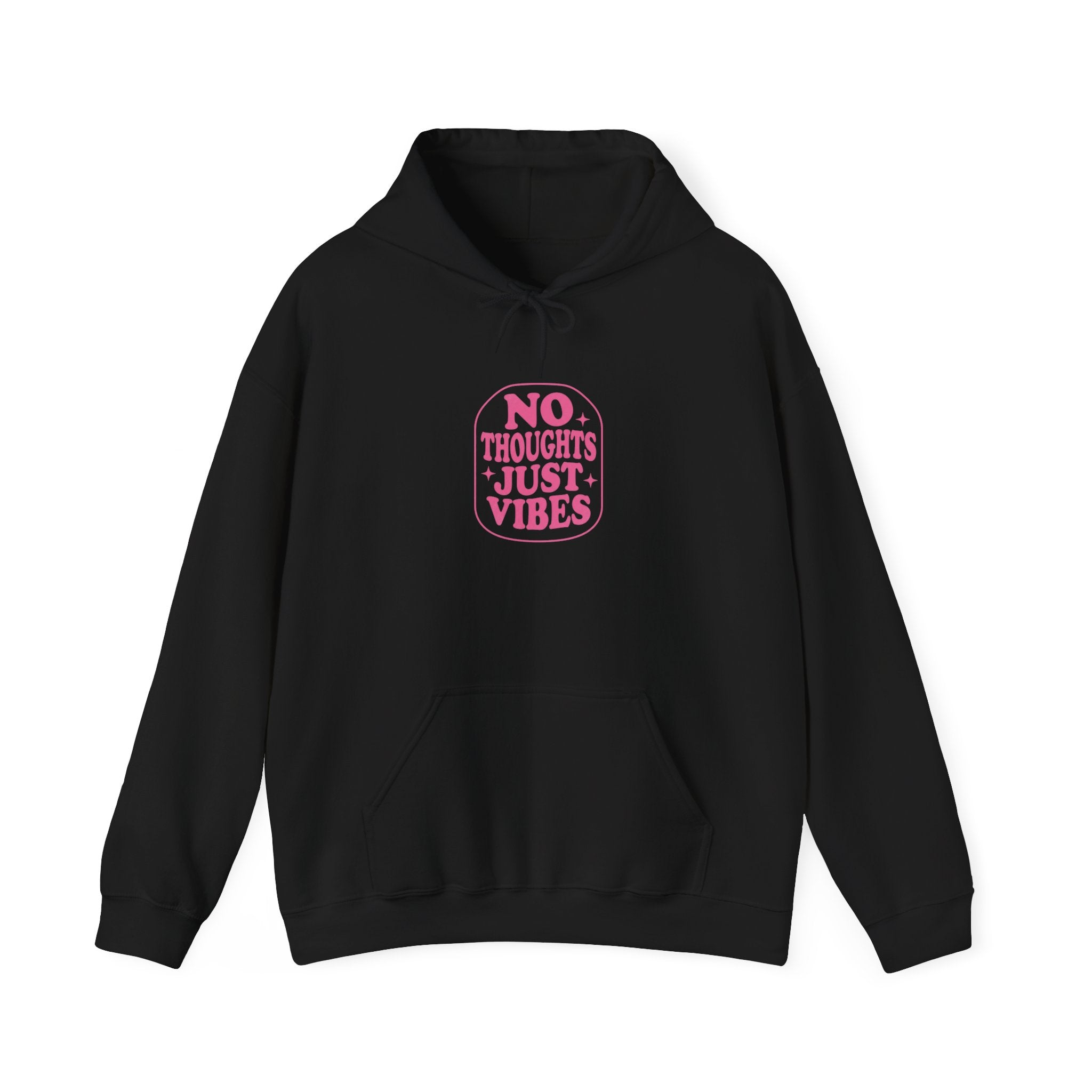 No Thoughts Just Vibes Hoodie | Y2K Slogan Retro Typography