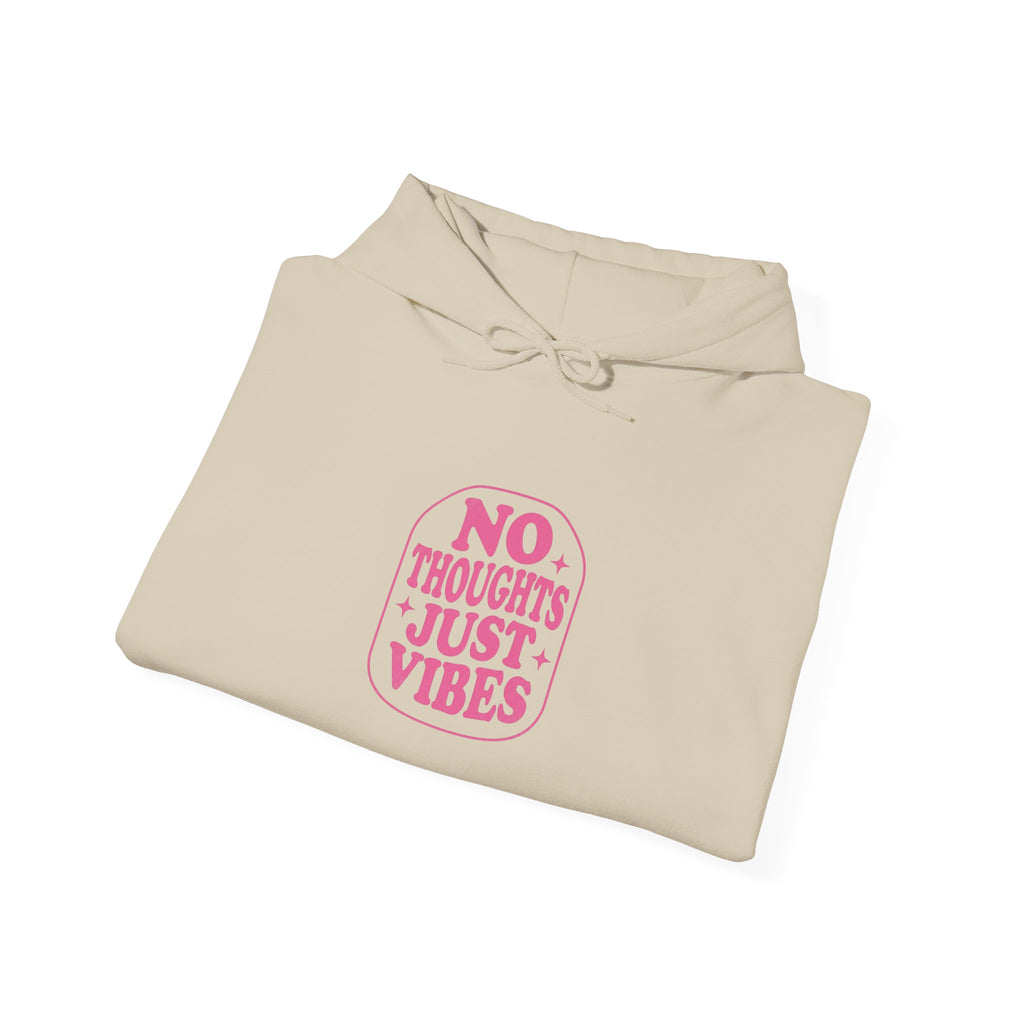 No Thoughts Just Vibes Hoodie | Y2K Slogan Retro Typography