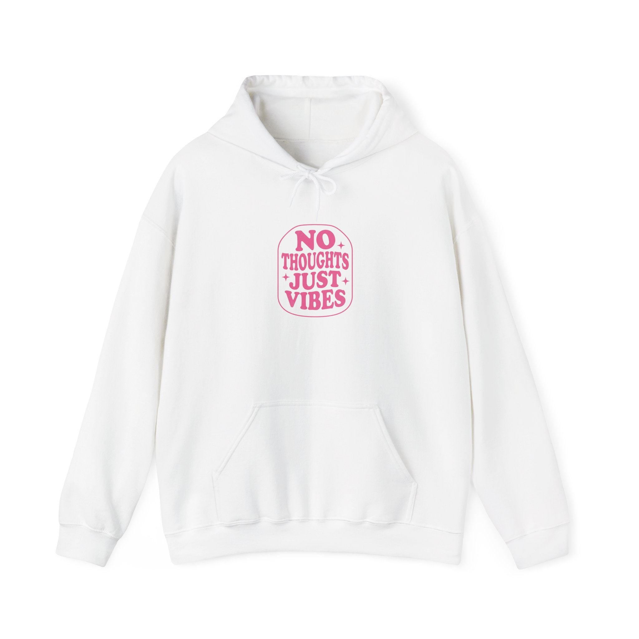 No Thoughts Just Vibes Hoodie | Y2K Slogan Retro Typography